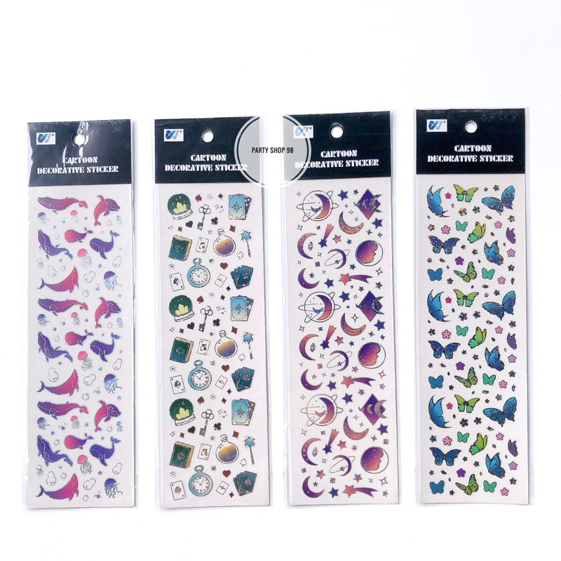 

CARTOON DECORATIVE STICKER COLORFULL / STICKER JURNAL