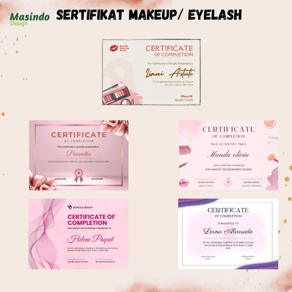 Cetak Sertifikat Eyelash Makeup