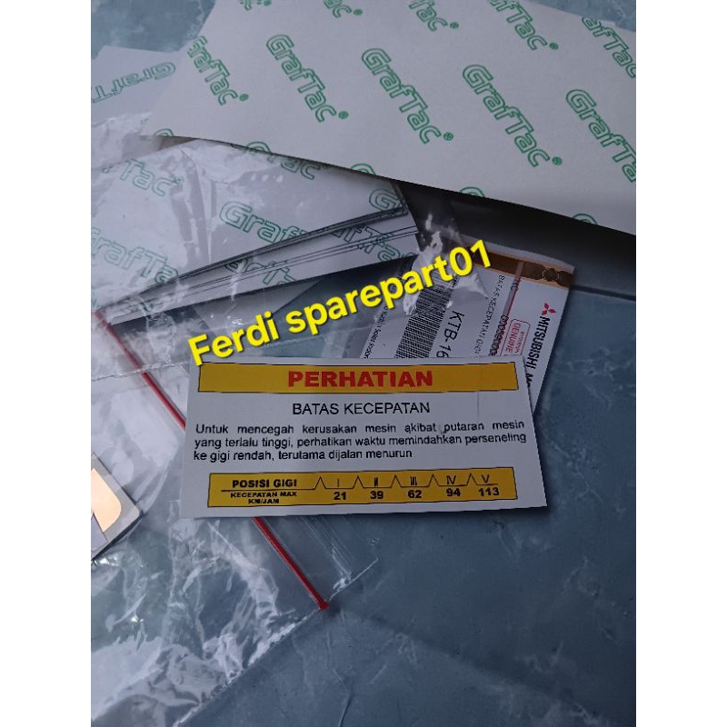 Stiker sticker Dasbor MITSUBISHI L300