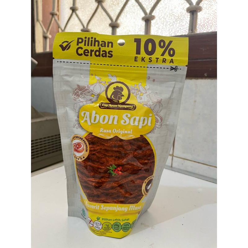 

Abon Sapi Cap Ayam Kampung 100 Gram (Ekstra 10% lebih besar)