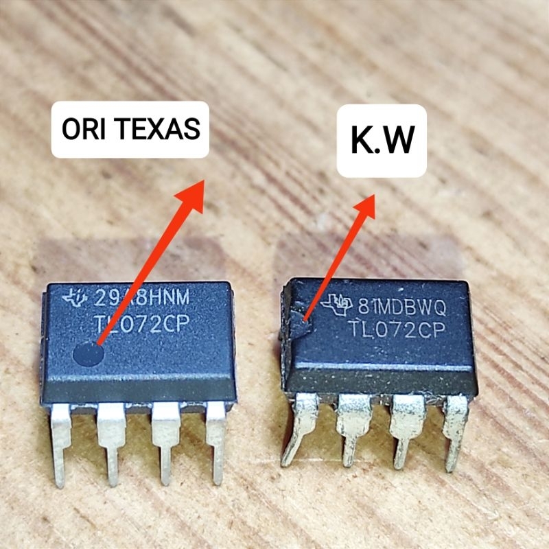 TL072 ORI TEXAS IC Dual OpAmp TL 072 TL072CP JRC072 OP AMP Alternatif JRC4558 JRC4580 NE5532 NE5534 