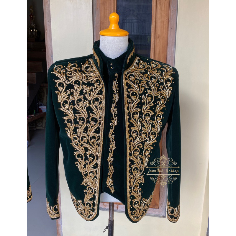 Beskap pengantin bludru || Beskap pengantin jawa solo || Beskap pengantin pria || Beskap bludru teba