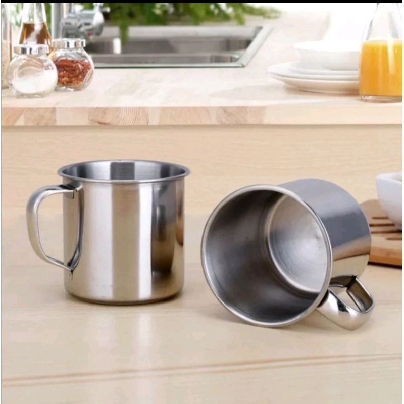 CANGKIR MINI STAINLESS CANGKIR KOPI KECIL CANGKIR BANDREK MINI 8CM