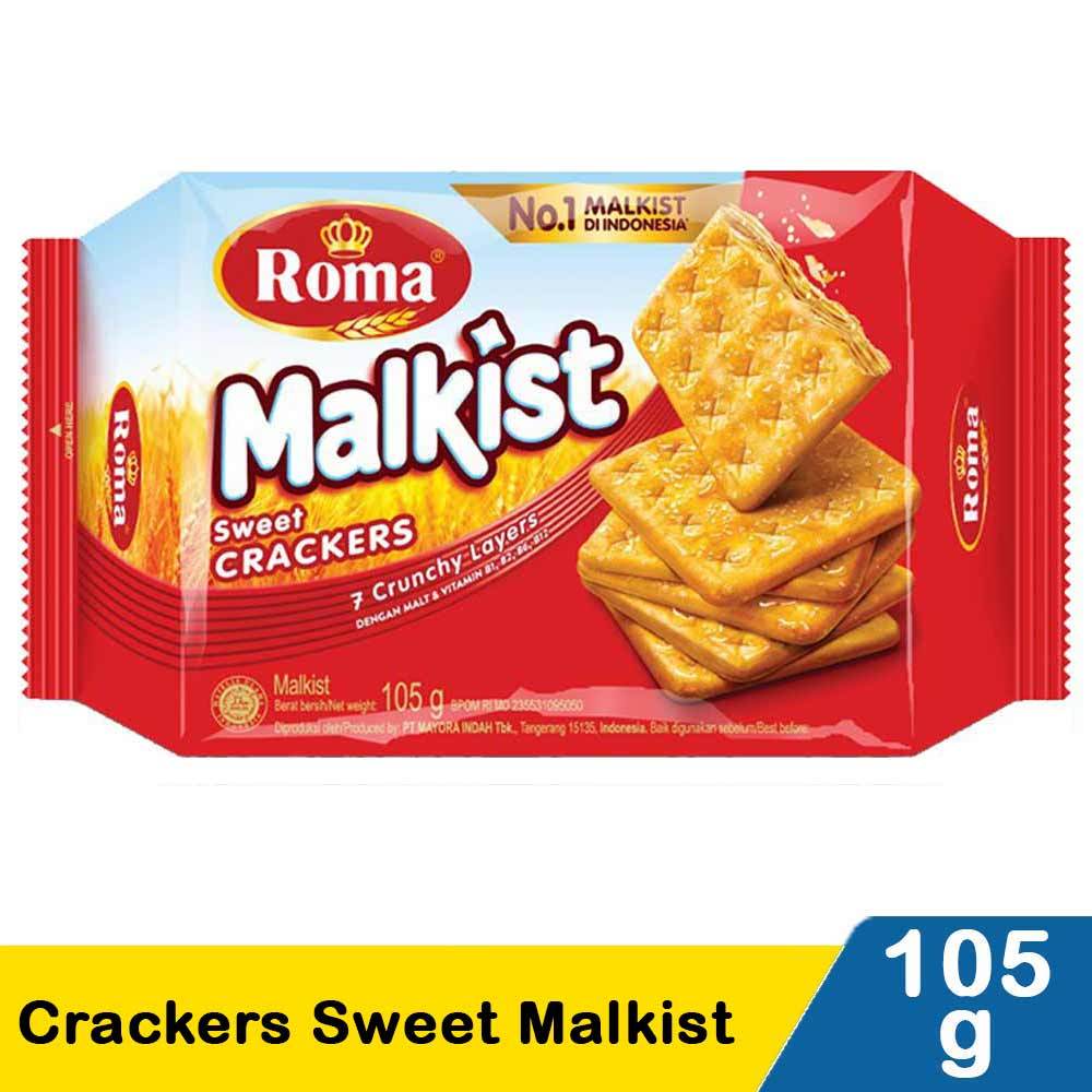 

ROMA MALKIST BISKUIT CRACKER 105 gram Satuan