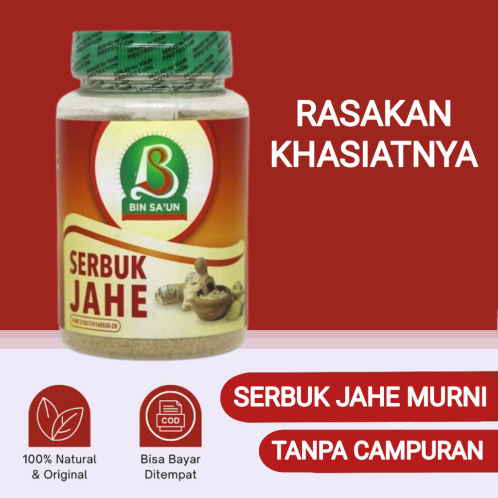 

Serbuk Jahe Bin Sa'un 120 Gr Murni 100% Original Tanpa Campuran