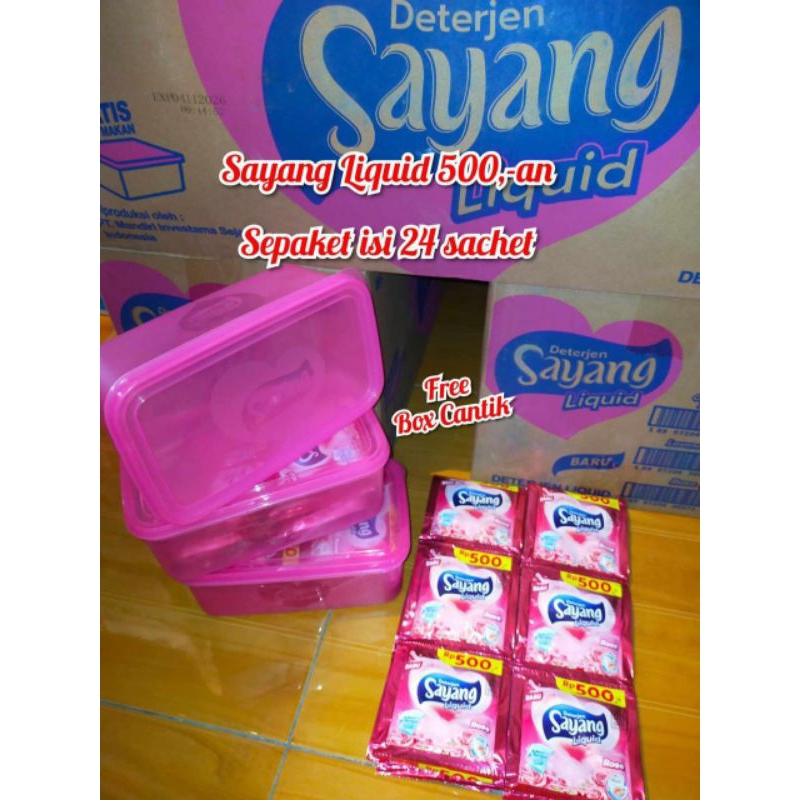 Detergen Sayang Cair / Detergen Sayang Sachet 20ml 24sachet Free Kotak