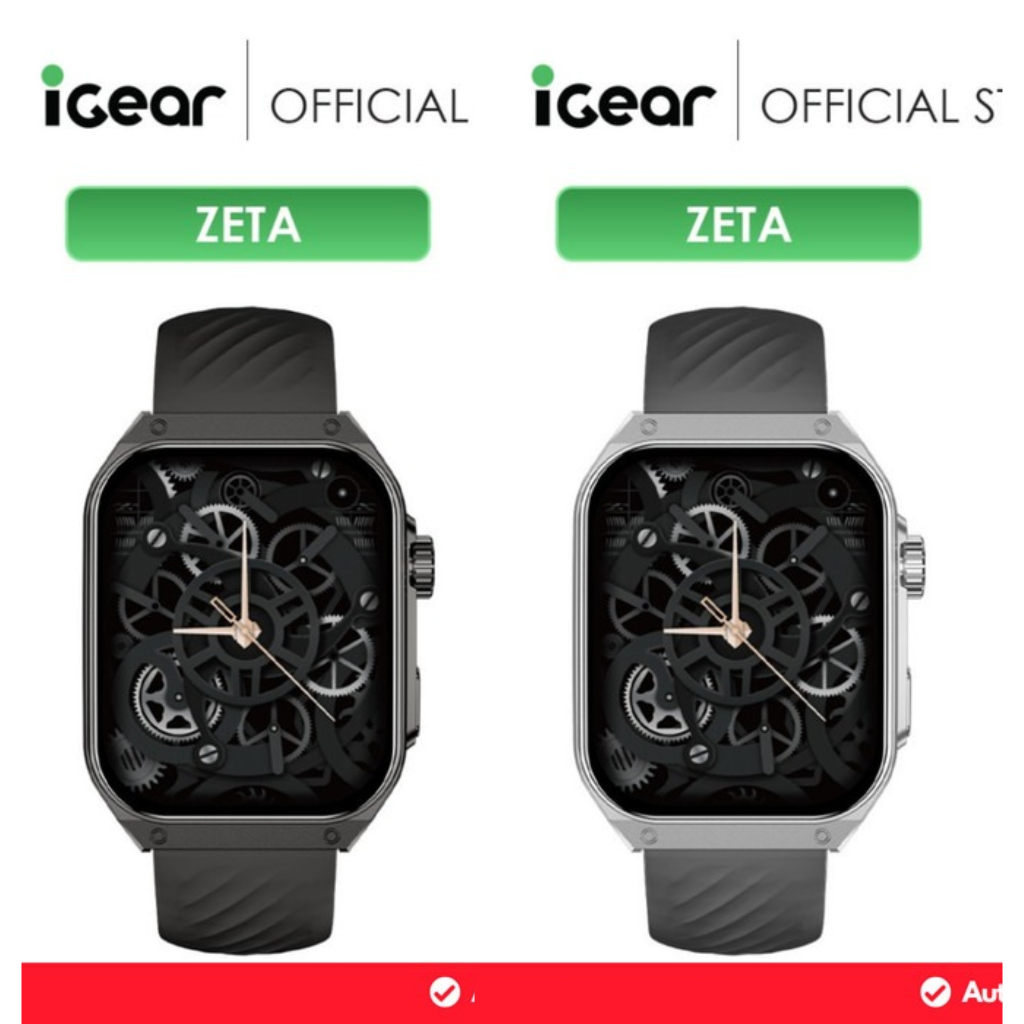 Jam Tangan iGear Zeta Smartwatch IGZE01 / IGZE02 Display AMOLED Original