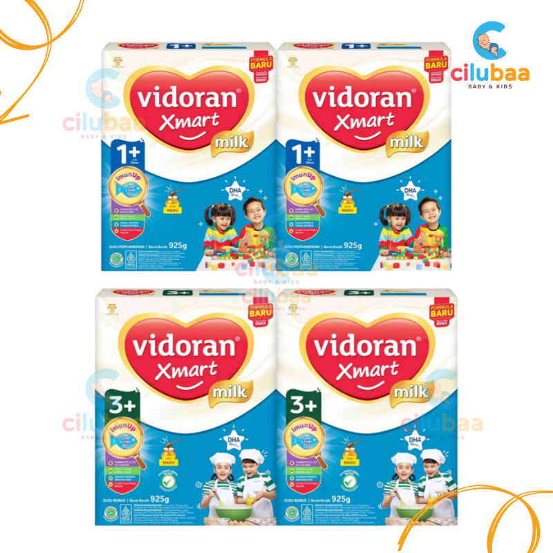 VIDORAN XMART 1+ 3+ IMUN UP 900GR VANILA MADU SUSU FORMULA TAHAP 1 DAN 3 900GR 800GR / TERMURAH
