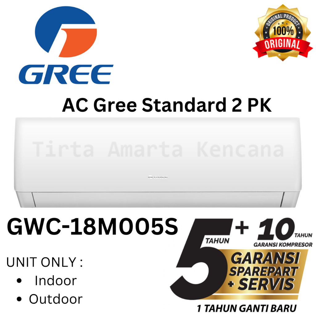 AC Gree 2 PK Standard GWC 18N1/A Unit INDOOR OUTDOOR TERBARU
