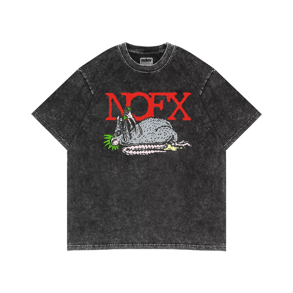 [OUKEY] T shirt Oversize Washed NOFX Tour 2017
