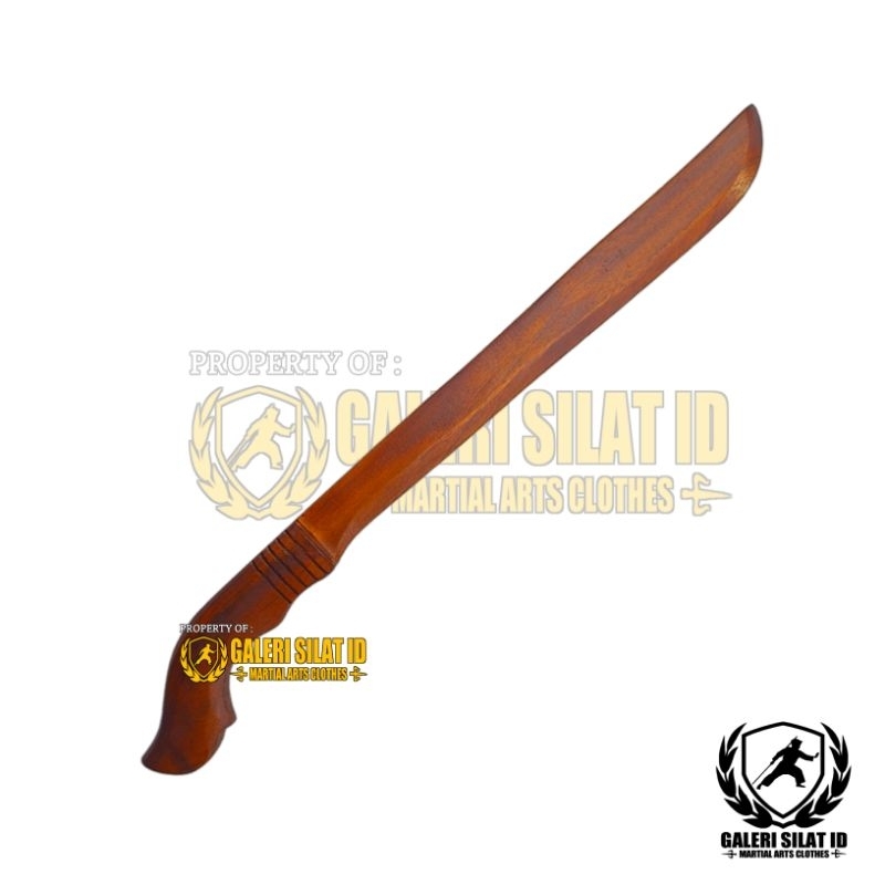 Golok Pencak Silat IPSI Kayu - Perlengkapan Tunggal Ganda Seni Beladiri Golok IPSI Untuk Latihan Pen
