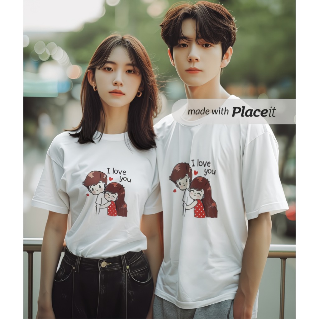 Baju Kapel Cewek Cowok Baju Pasangan Kaos Kapelan I Love You Distro kekinian