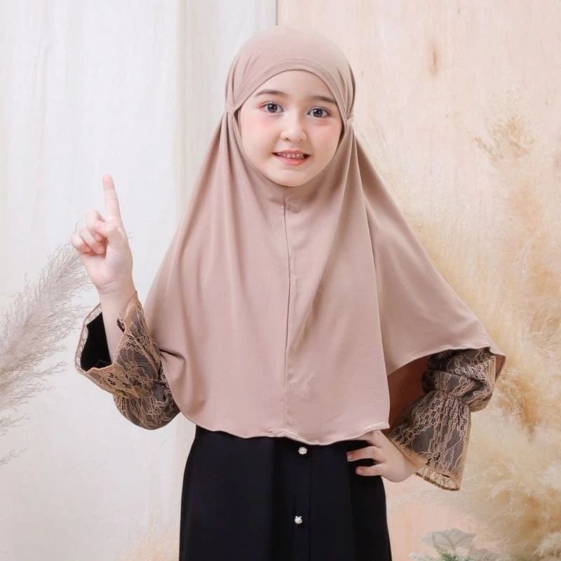 HIJAB ANAK BERGO JERSEY TALI/JILBAB ANAK BERGO JERSEY TALI/KERUDUNG BERGO JERSEY TALI ANAK