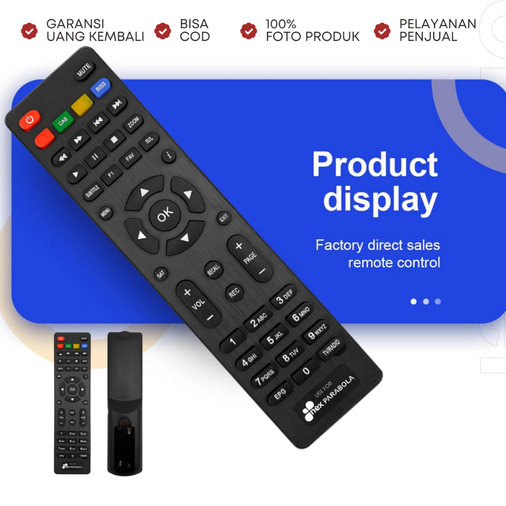 REMOTE NEX MOLA RECEIVER PARABOLA KUNING MERAH HIJAU GARUDA G1 G2
