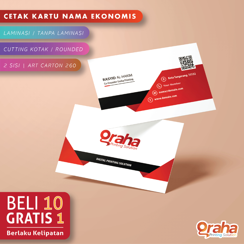 

Cetak Kartu Nama Ekonomis 2 Sisi
