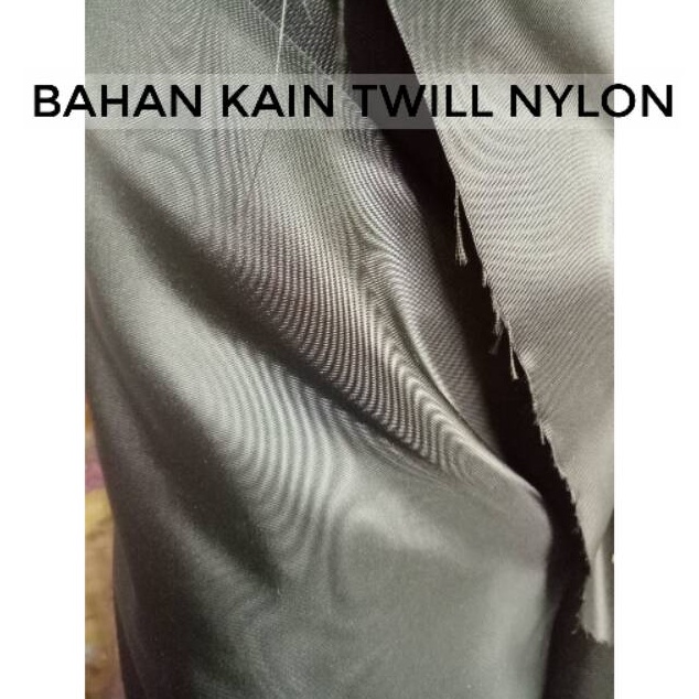 ART I9V BAHAN KAIN TWILL NYLON TEBAL MURAH WARNA HITAM  KAIN TWILL NYLON POLOS PREMIUM