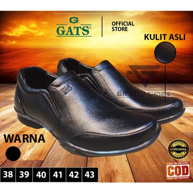 Gats GO 7101 GO 7102 GI 7211 7202 7221 Original Sepatu Kulit Asli Formal Formil Kerja Kantor Pesta P