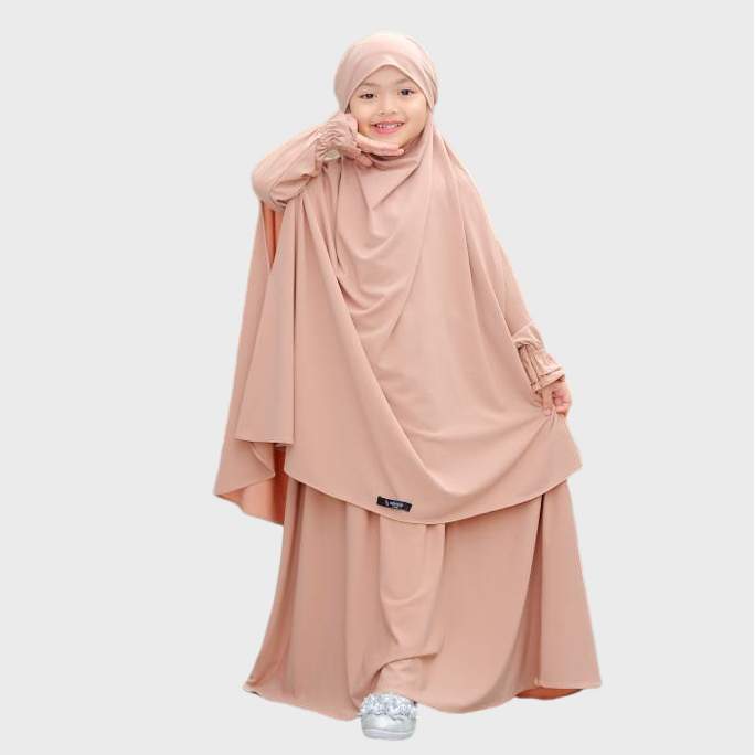 Salvina Kids Gamis Anak French Khimar Khadijah Set