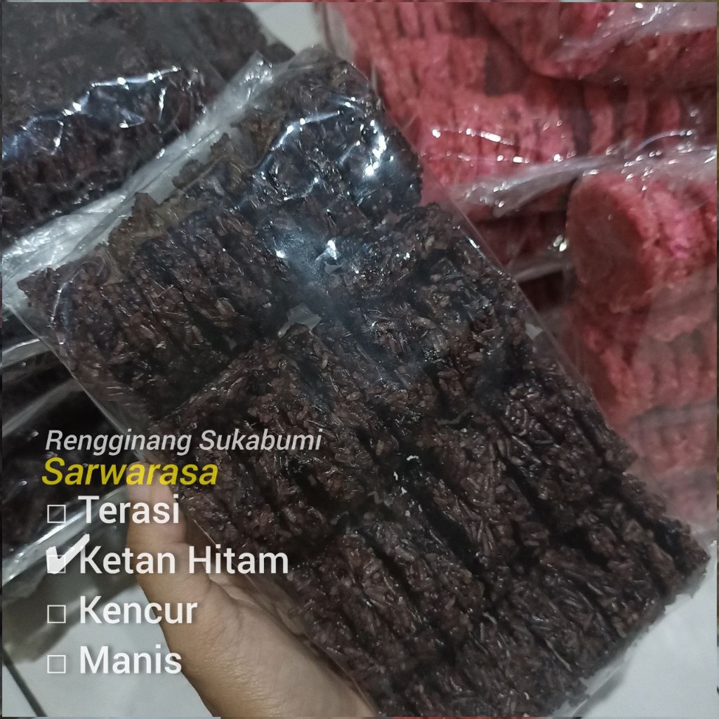 

Rengginang Ketan Hitam Mentah isi 50pcs - Ranginang Khas Sukabumi SARWARASA