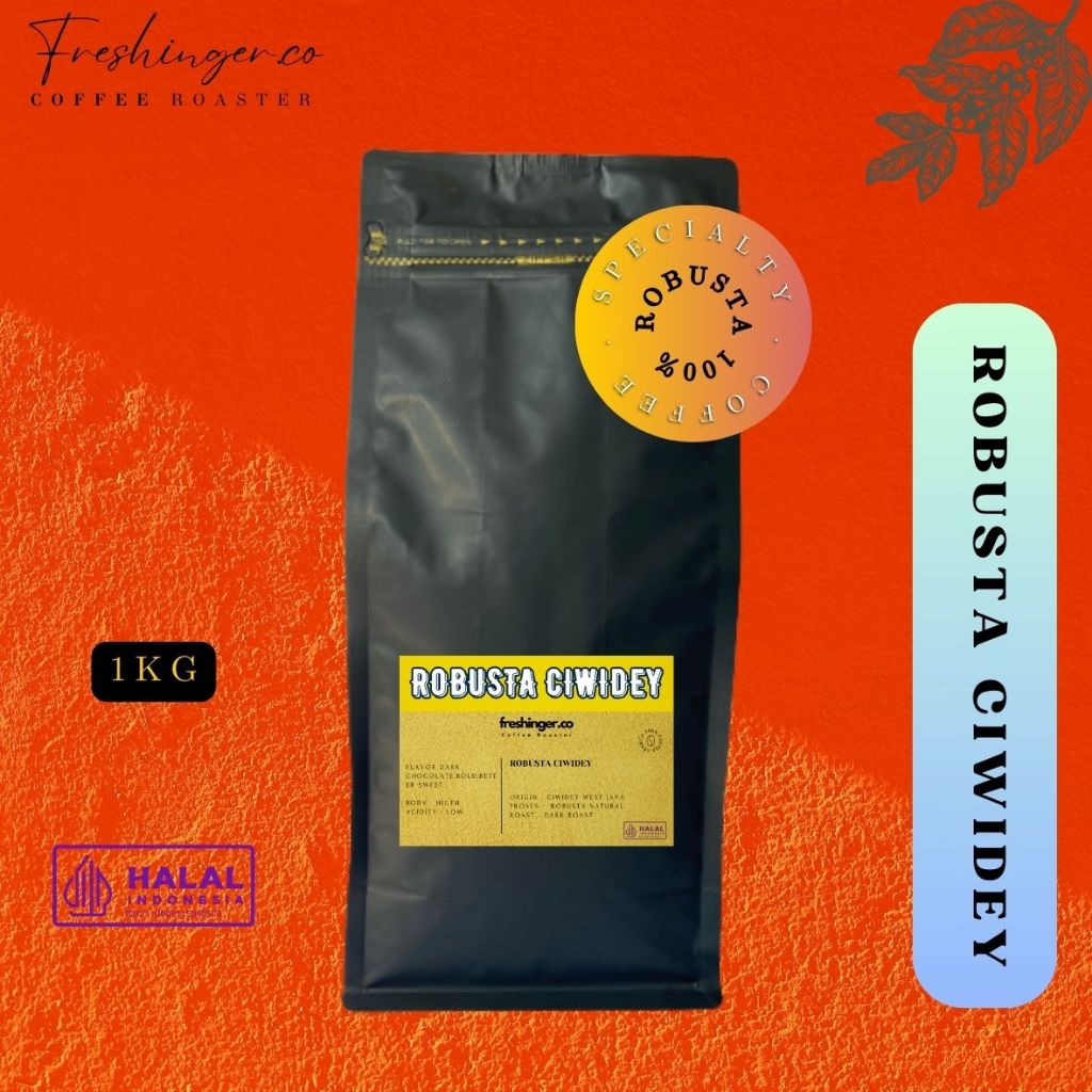 

Kopi Robusta Ciwidey Roasted Beans 1kg