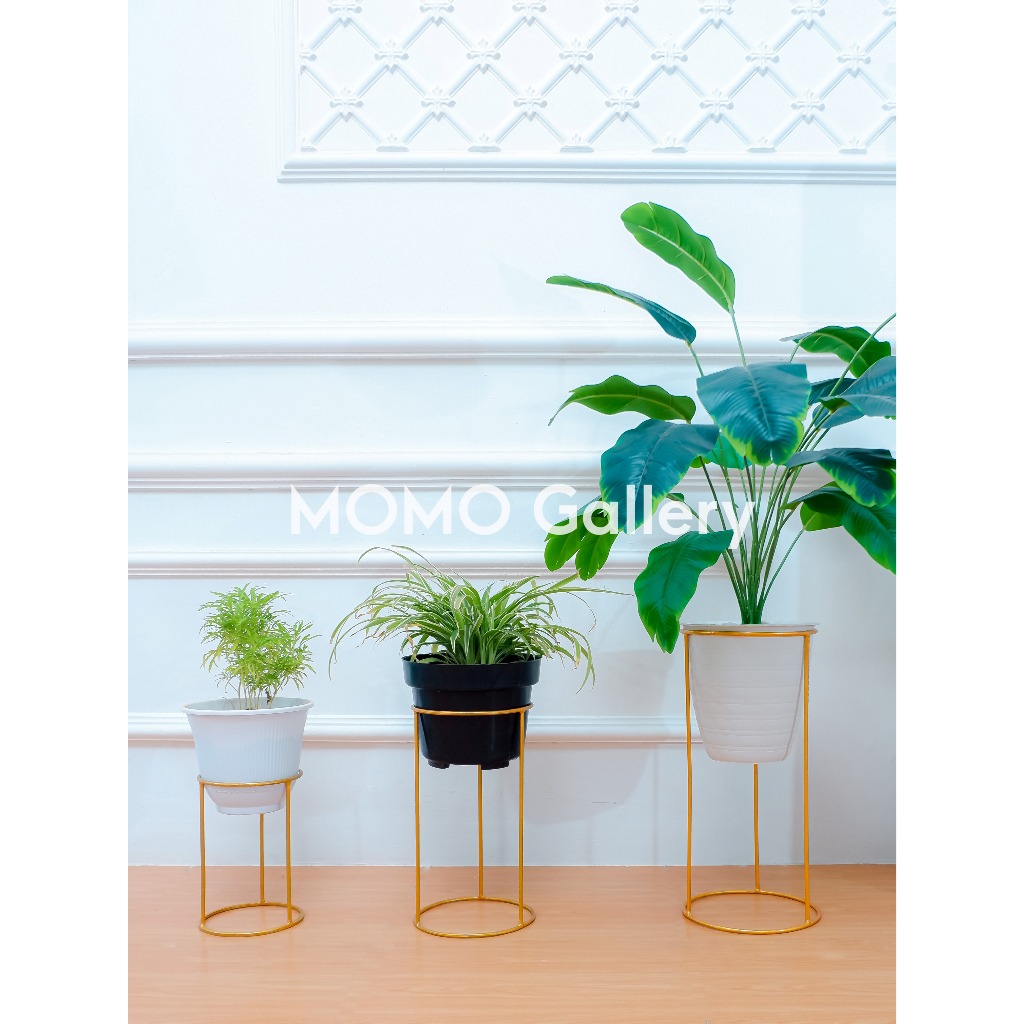 Standing Pot Besi Aesthetic Bulat Lurus