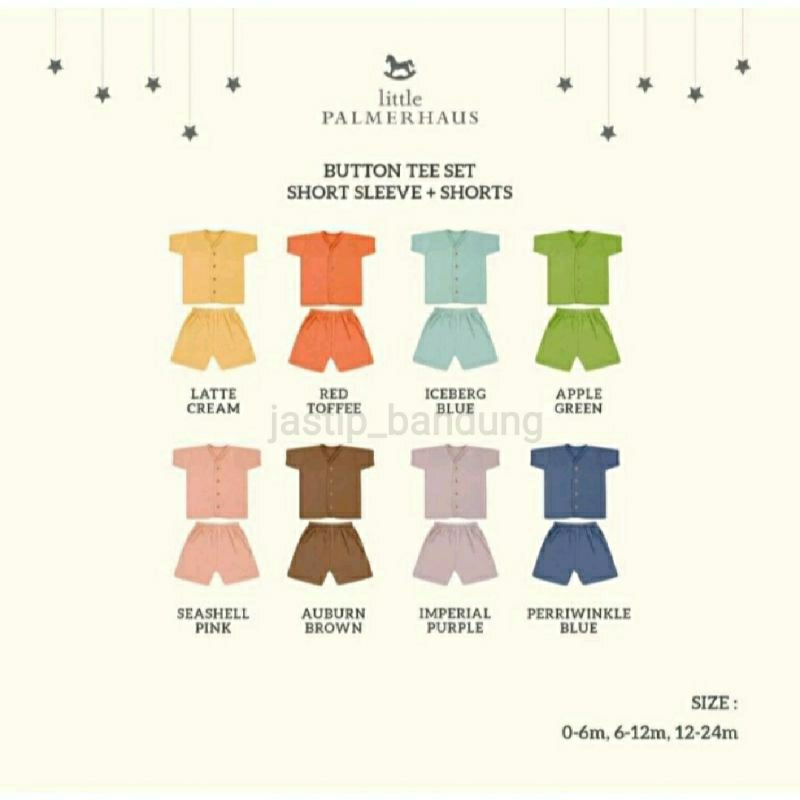 Little Palmerhaus Button Tee Short Sleeve / Setelan Bayi Little Palmerhaus / Button Tee Short Sleeve