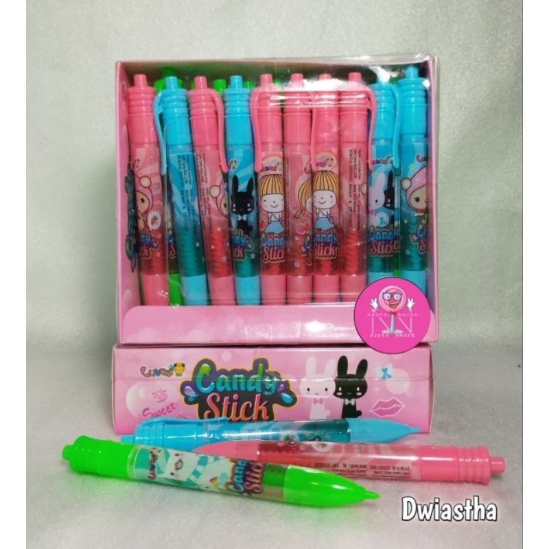 

LUVMI CANDY STICK (Permen jelly bentuk pulpen aneka rasa) isi 30pcs