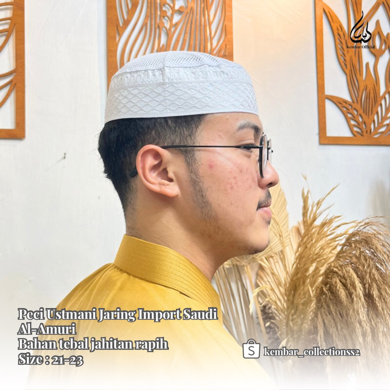 Peci Utsmani Original saudi / Kopyah Ikaf / Peci Ikaf original / Peci Saudi
