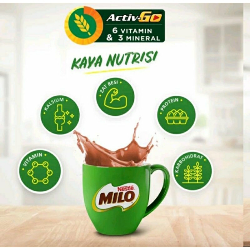 

milo cokelat sacet 1renteng isi 10pcs@22g