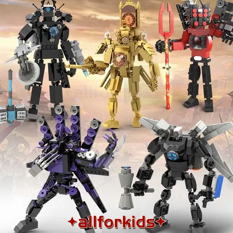 ART O68T READY Moc Skibidi Toilet Titan King Monitor Model Building Blocks Mainan LEGO Edukasi Titan