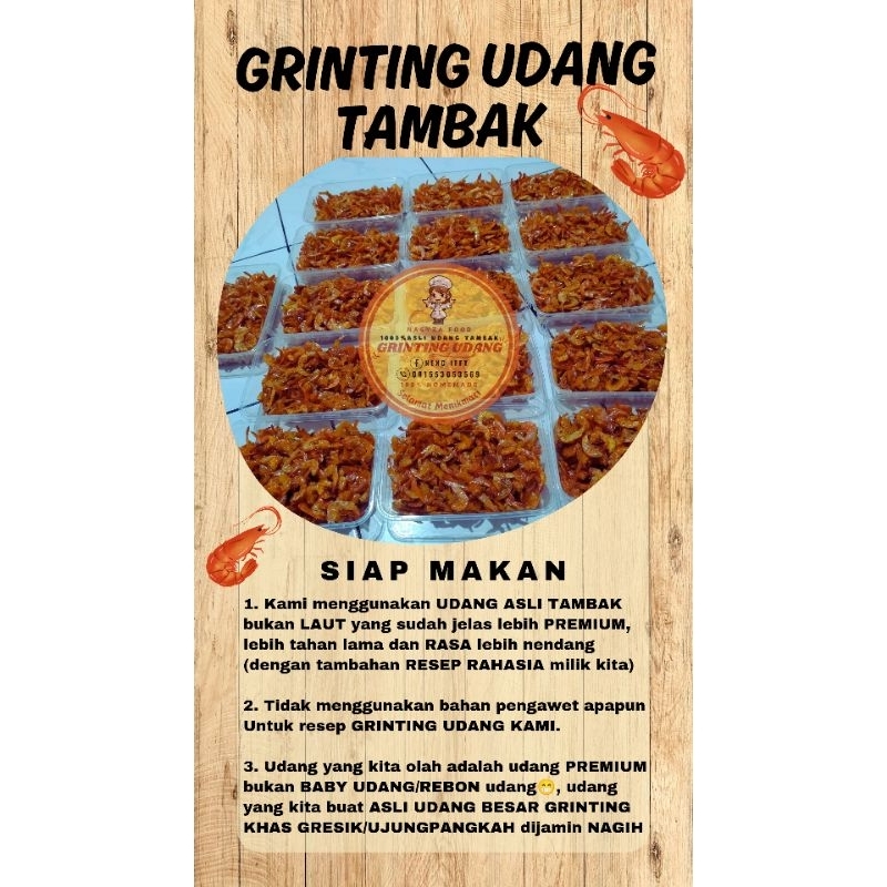 

GRINTING UDANG TAMBAK asli khas GRESIK.