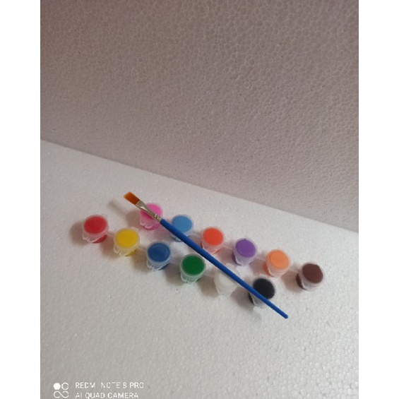 

Sekarang Promo Cat Akrilik Acrylic Lukis Set 123 ML Kemasan Mini Pot 12 Warna 3ml