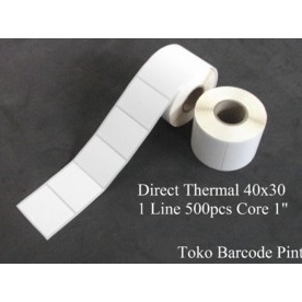 

Garansi Tidak Rusak Direct Thermal 4X3mm 1Line 5pcs Gap 2mm Core 1 Inchi Label Sticker Barcode
