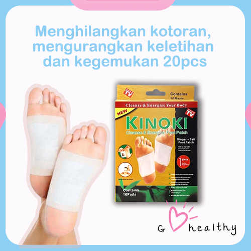 2boxes/20pcs Kinoki Detox Koyo Tempel Kaki Gold Emas Kinoki Gold Koyo Kaki isi 10pcs Detox Foot Pads