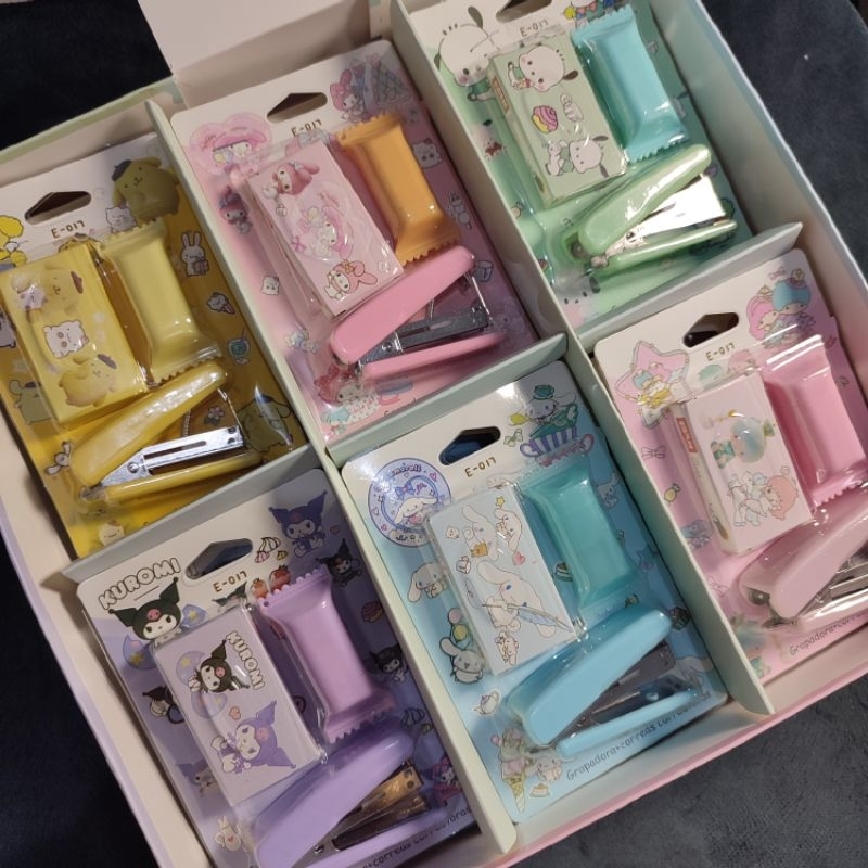 

hekter/ stapler/ staples sanrio + isi + stabilo