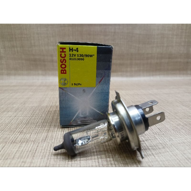 Lampu Dop Halogen Bosch Original H4 12v 130/90 Watt Super Terang Warna Kuning