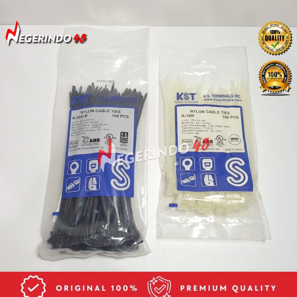 

Spesial Terkini KST KABEL TIS 2 25 x 36 46 CABLE TIE TIES TAIWAN PENGIKAT KABEL