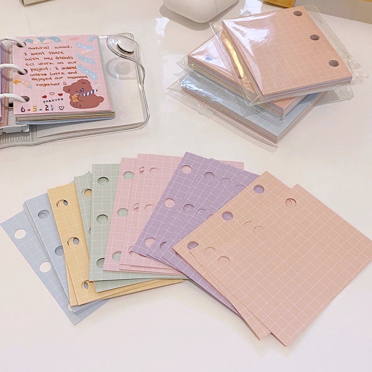 

Obral Irit Mini Loose Leaf 3 Rings Grid Blank Dot Line Pastel Color