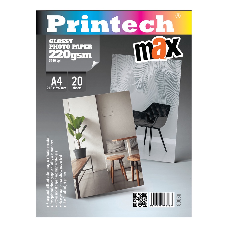 

Buruan Beli Kertas Foto Photo Paper PRINTECH Glossy MAX A4 22gsm 23N