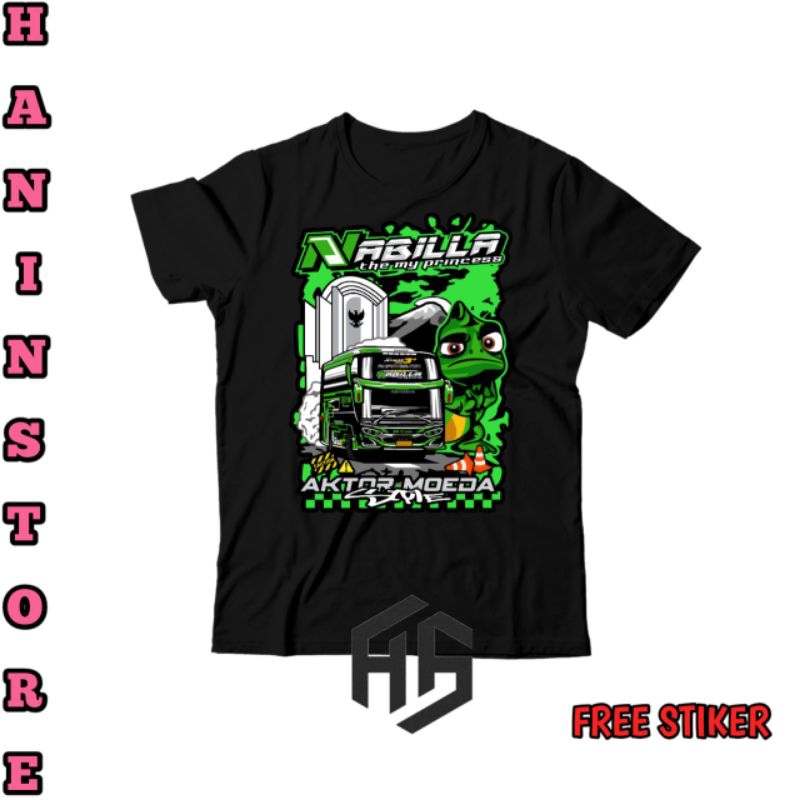 Kaos Anak Bis Mania Nabila Baju Anak Laki Laki Perempuan Mobil Bus Telolet FREE STIKER