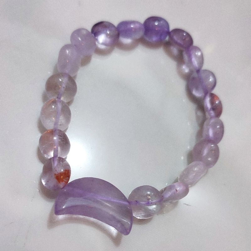 Gelang Batu Alam Kristal Amethyst Kecubung