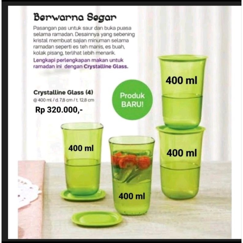 Gelas Crystaline High Glass (4) Tupperware