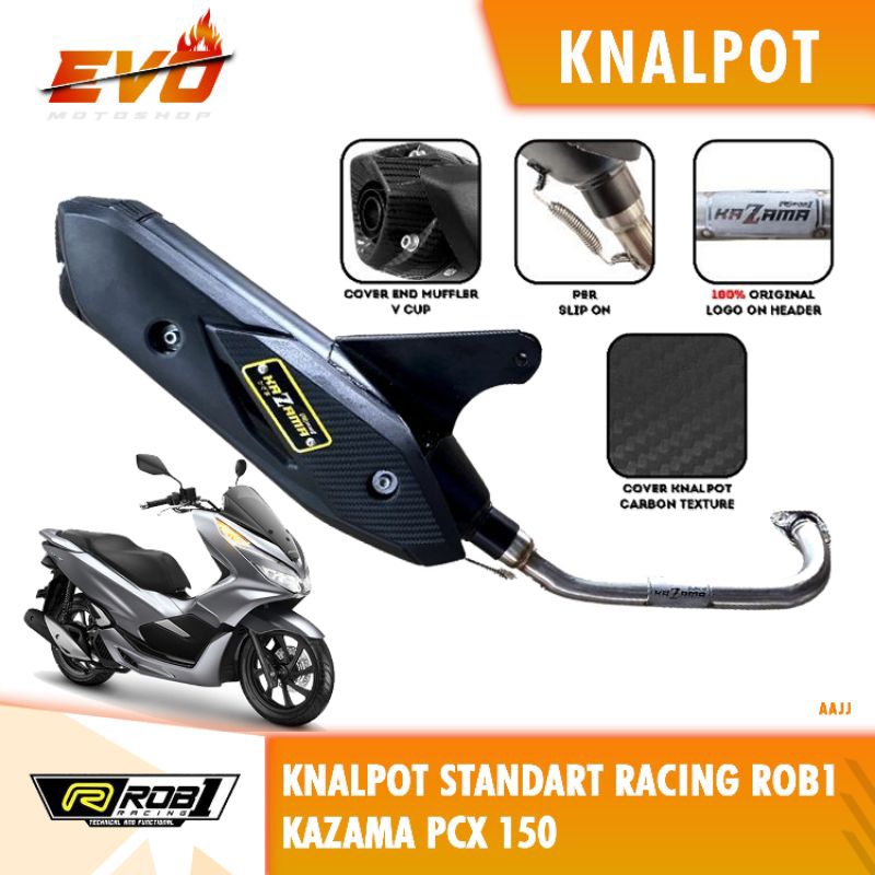 Knalpot ROB1 Standar Racing PCX 150  KAZAMA ROB 1