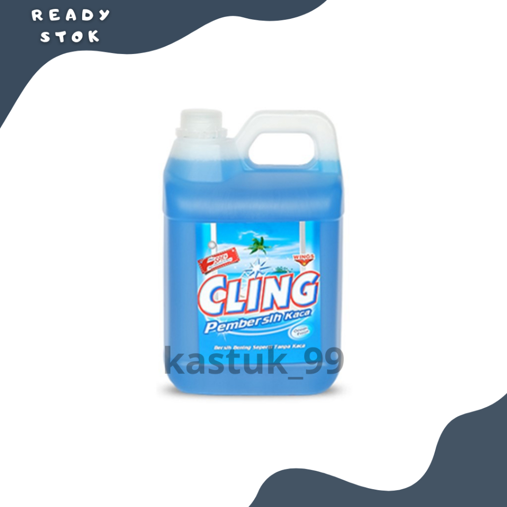 Cling Biru Pembersih Kaca Jerigen 4 Liter