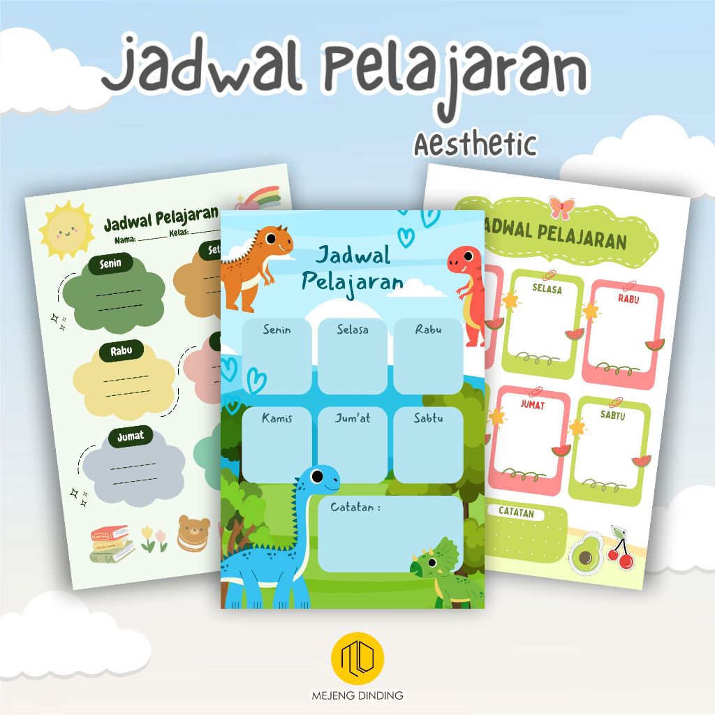 JADWAL PELAJARAN CUSTOM / JADWAL PELAJARAN AESTHETIC / schedule board aesthetic / JADWAL PELAJARAN /