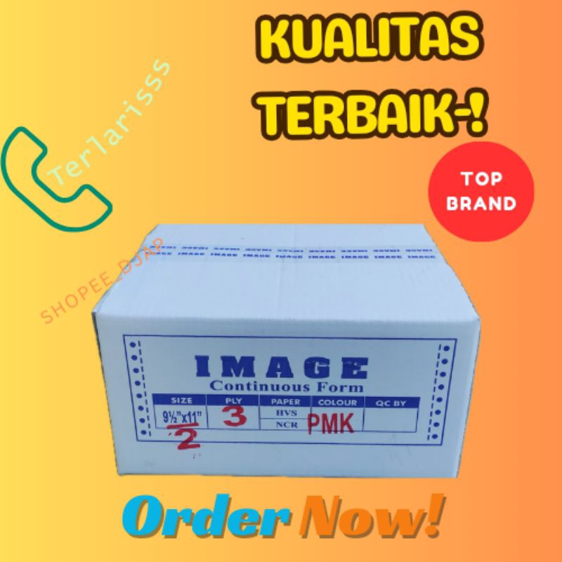 

continuous form merek image 3ply : 2 bagi dua (PMK)