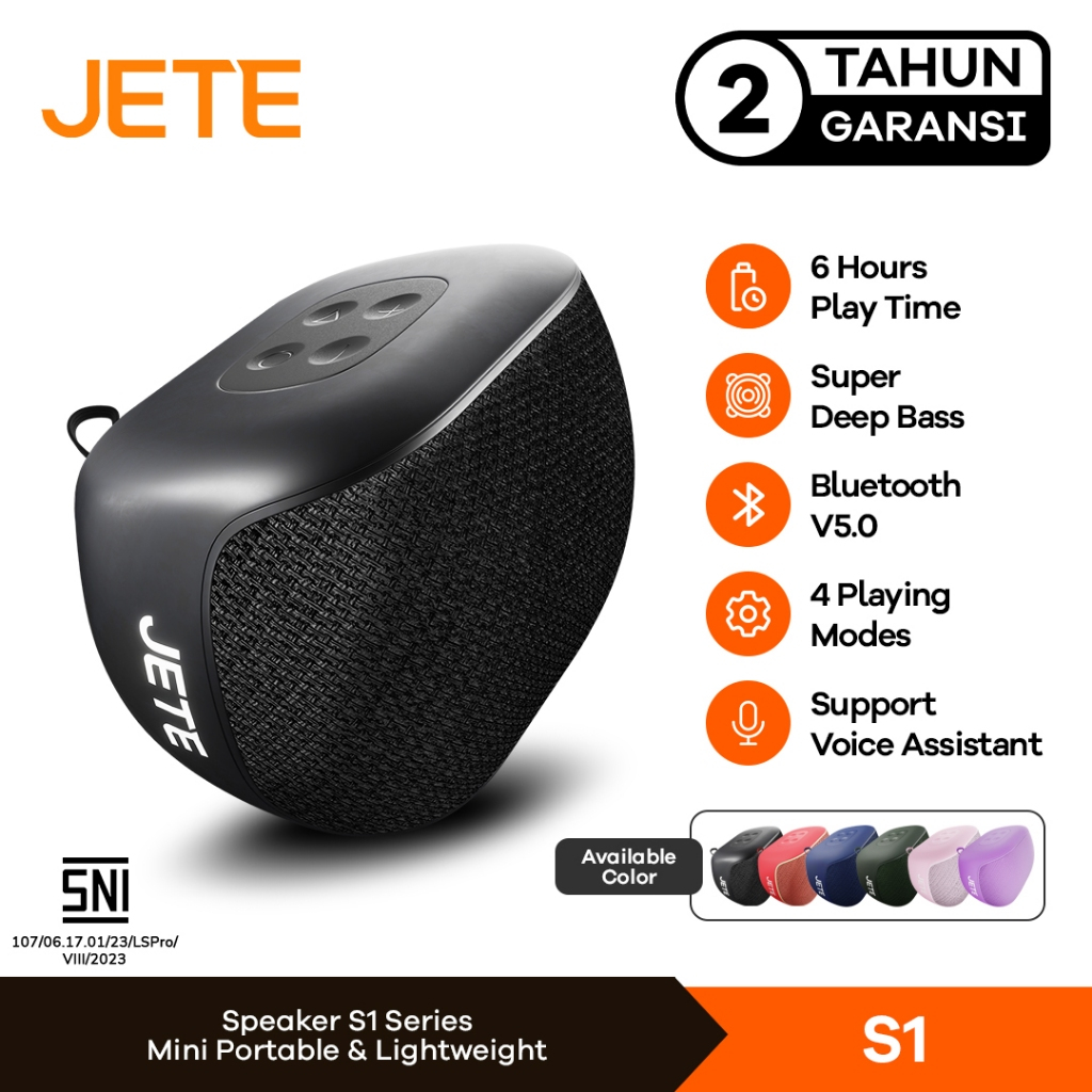 Speaker Bluetooth Portable JETE S1 - Speaker mode TWS - Garansi Resmi 2 Tahun