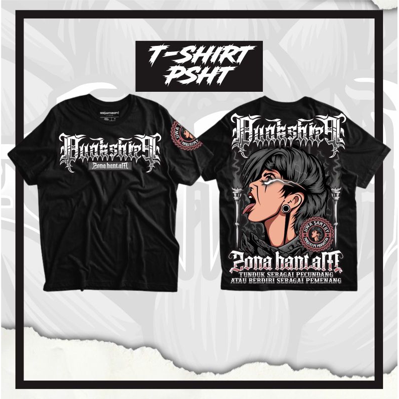 Kaos PSHT Punkshter Zona Hantam Desain Terbaru Motif Keren Sablon Premium Berkualitas Tinggi