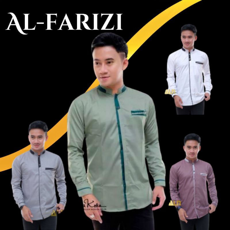 Pakaian Baju Koko Atasan Fashion Muslim Pria Laki Laki Dewasa remaja Lengan Panjang Azzahir Premium 