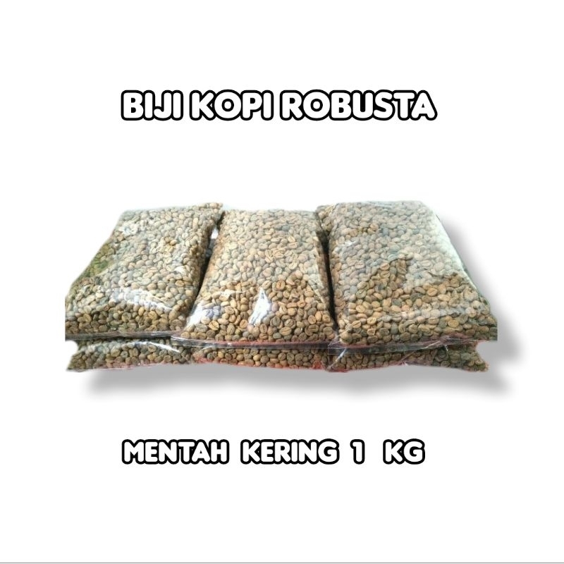 

biji kopi robusta mentah kering 1 kg